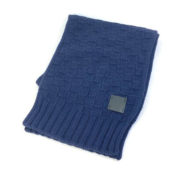 LOUIS VUITTON Damier Echarpes helsinki leather patch tag Scarf - Picture 1 of 8